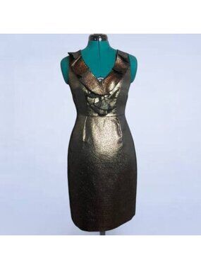 Kate‎ Spade Gold Shimmer Cocktail Dress - Size 00